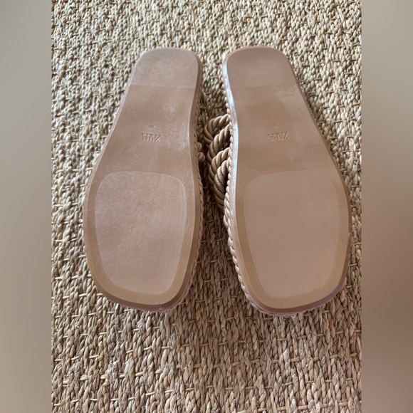 Zara Tan Rope Sandals - Picture 9 of 11